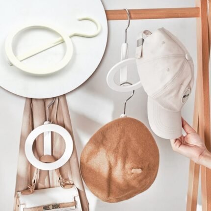 Plastic Ring Hanger Versatile Storage Hook for Hats, Towels, Bags, and More (1 Pc)