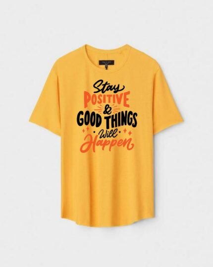 Unisex Designer Premium Quality Printed T-Shirt For Boys And Girls :: Cloth type : Cotton - Colour :: Yellow